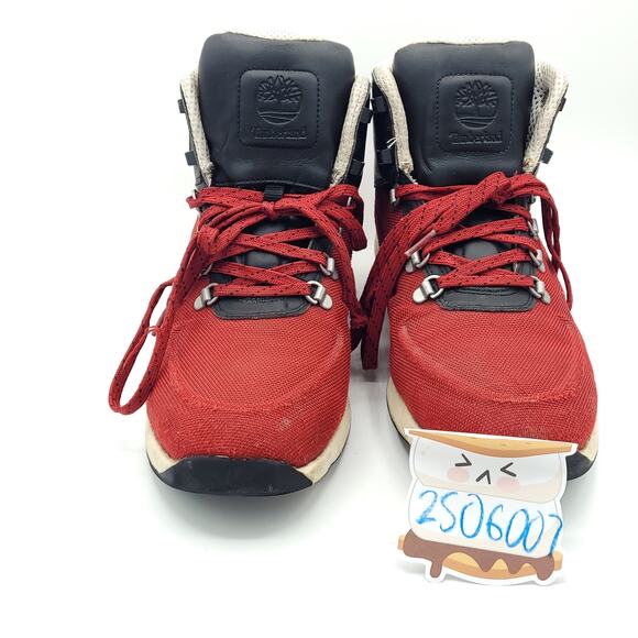 Timberland Westford Mid Embossed Hi Top red black white men's size 11.5 - Picture 8 of 9